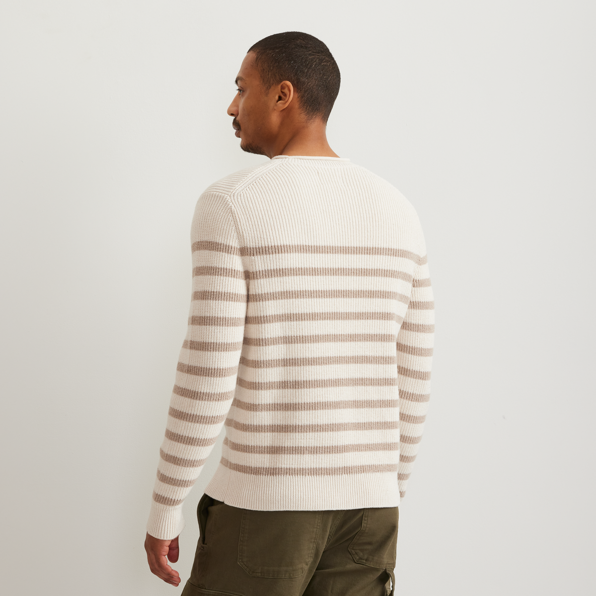 Men's Signature Roll Neck Sweater - Stripe