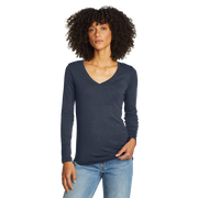 Women's Fav Long-Sleeve V-Neck T-Shirt - Htr Indigo