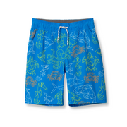 Boys Sea Spray Printed Swim Shorts - JEWEL BLUE