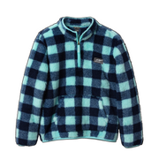 Kids Quest Fleece Plush 1/4-Zip Jacket - Print - AQUA