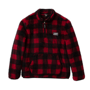 Kids Quest Fleece Plush 1/4-Zip Jacket - Print - CHILI PEPPER