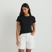 Women's Everyday Short-Sleeve Crewneck T-Shirt - Black