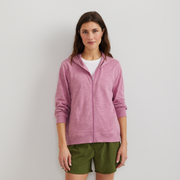 Women's Waverly Cotton Slub Full-Zip Sweatshirt - Begonia Pink