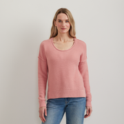 Women's Roll Neck Sweater - Lt Berry