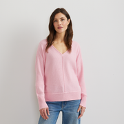 Women's V-Neck Sweater - Peony