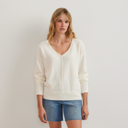 Women's V-Neck Sweater - Ivory