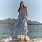 Women's Smocked Tiered Midi Dress