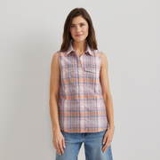 Women's Mountain 3.0 Sleeveless Shirt - Print - Dusty Orange