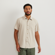 Men's Short Sleeve Destination Shirt-Solid - Pumice