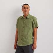 Men's Short Sleeve Destination Shirt-Solid - Palm