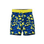Boys Sea Spray Printed Comfort Liner Swim Shorts - NAUTICAL BLUE