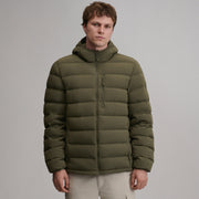 Men's EB Stretch Down Hooded Jacket - Dark Fatigue