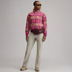 Women's Authentic Outdoor Fleece 1/4-Zip Mock Pullover - Print