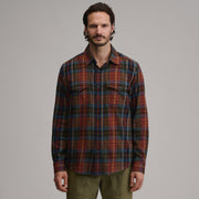 Men's Long-Sleeve Eddie's Cabin Shirt - Jacquard Plaid - Sable