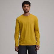 Men's Legend Wash 100% Cotton Long-Sleeve Classic T-Shirt - Golden Oak