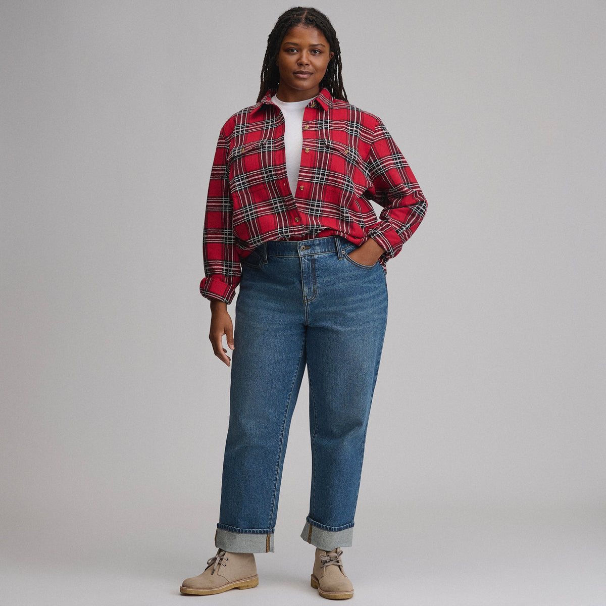 Women's Long-Sleeve Heritage Soft Classic Novelty Flannel Shirt