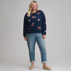 Women's Floral Crewneck Sweater