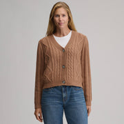 Women's Everloft Cable Cardigan Sweater - Camel