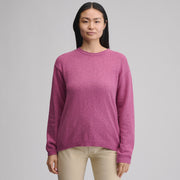 Women's Cotton Slub Crew Sweater - Hibiscus