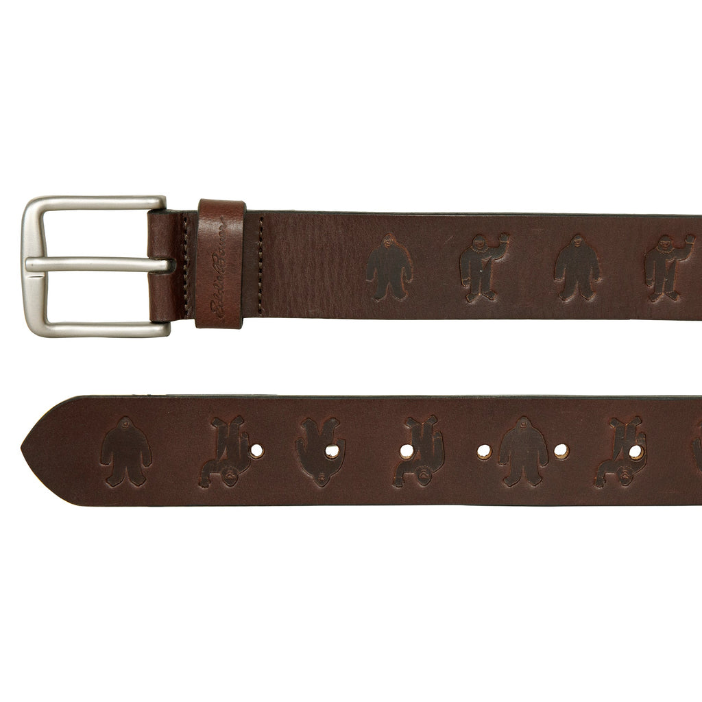 Men's Embossed Sasquatch Harness Leather Belt
