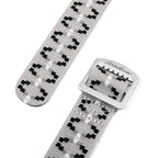 Women's Cascade Webbing Belt With Engraved Metal Buckle