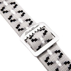 Women's Cascade Webbing Belt With Engraved Metal Buckle