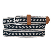 Women's Cascade Woven Belt With Metal Buckle - Khaki