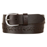 Women's Center Lacing Detailed Leather Belt - Brown