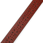 Women's Perforated Pattern Leather Belt