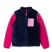Kids Fleece Vest 3-in-1 Jacket - MAGENTA