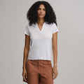Women's Everyday Short Sleeve Collared Split Neck
